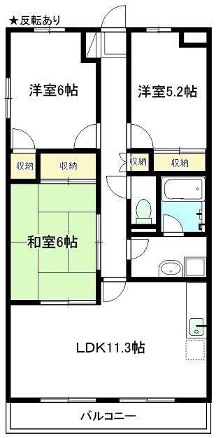 パルク長伏の間取り