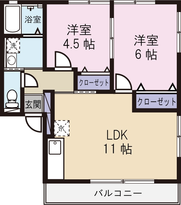 アクティブシティーAの間取り