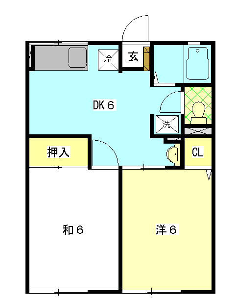 平喜Aの間取り