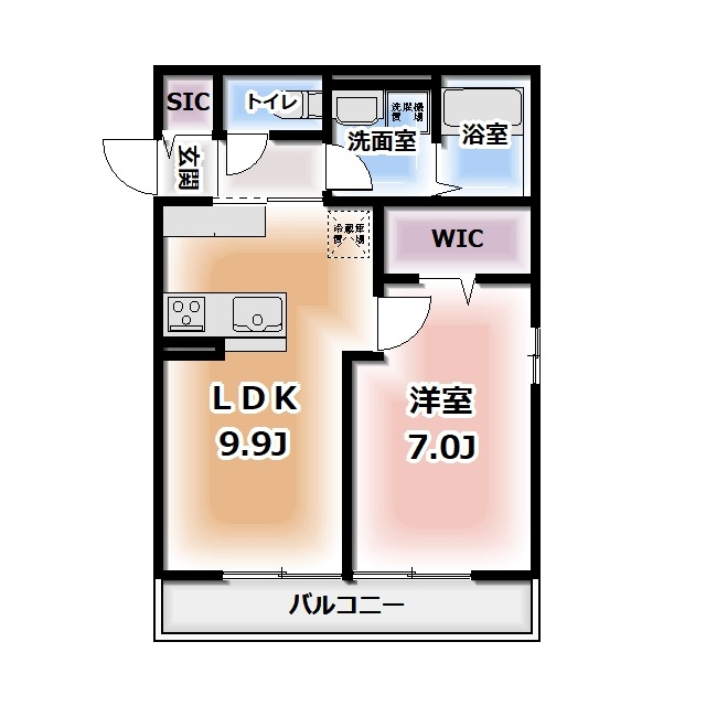 仮称HEIMMAISON中田本町Cの間取り