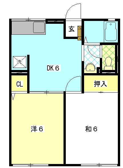 SkyCourt小野沢Aの間取り