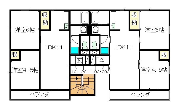 コーストヴィレッジIIの間取り