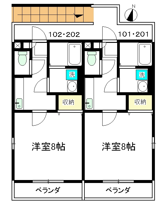 シャルムEの間取り