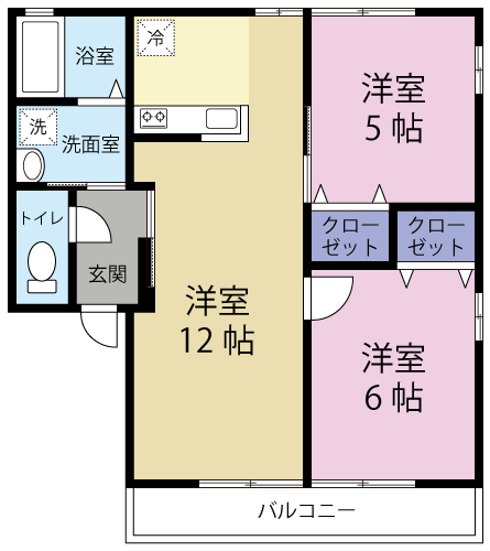 レトアRainBow　Bの間取り