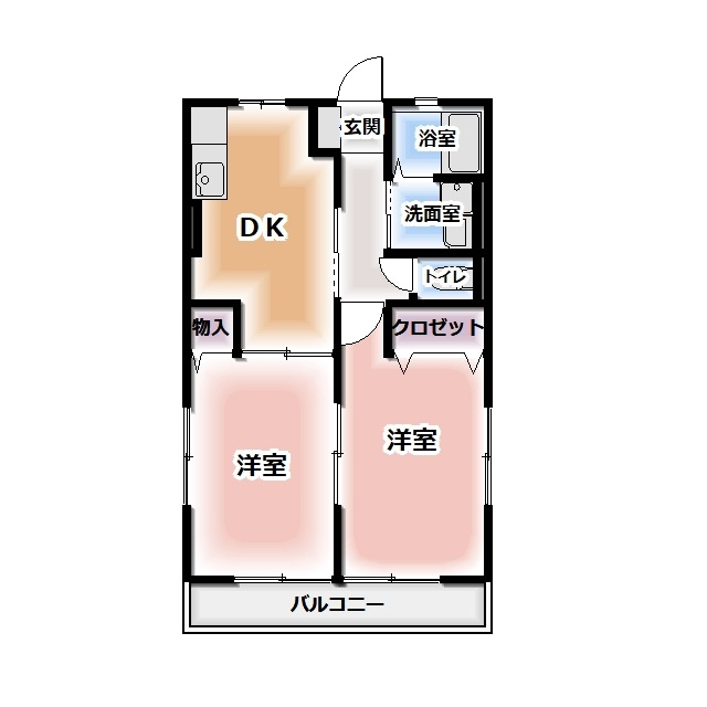 山茶花Aの間取り