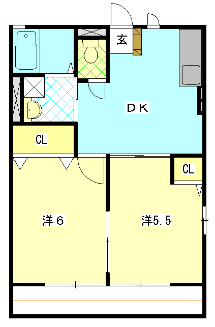 レオハイムBの間取り