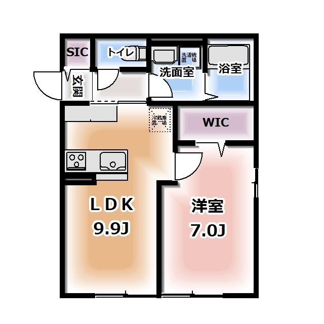 仮称HEIMMAISON中田本町Cの間取り