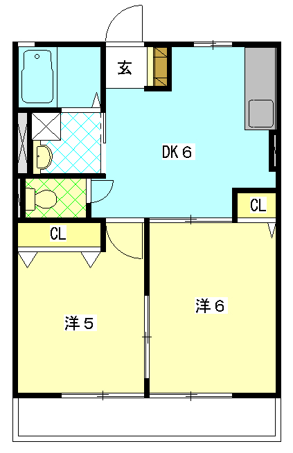 ハイツ秋桜の間取り