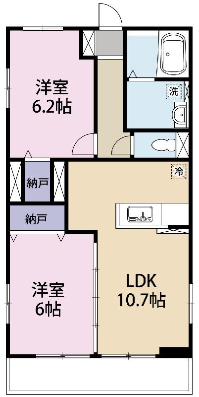 ラヴィエールBの間取り