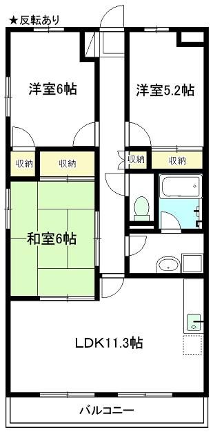 パルク長伏の間取り