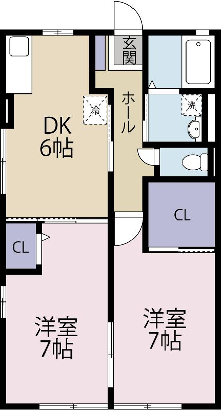 ハイツ仲見代の間取り