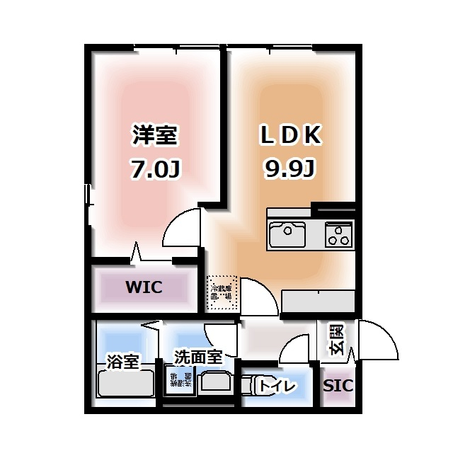 仮称HEIMMAISON中田本町Dの間取り