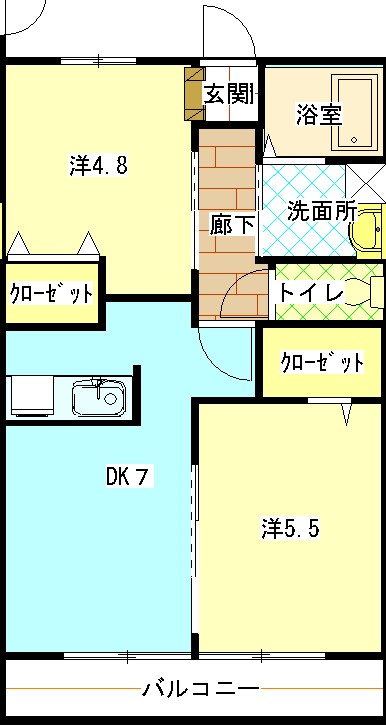 ソレイユAの間取り