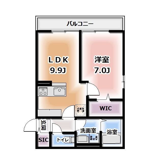 仮称HEIMMAISON中田本町Dの間取り