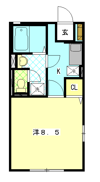 みたけハイムAの間取り