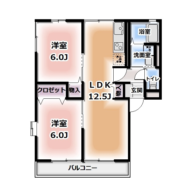 大岩B4の間取り