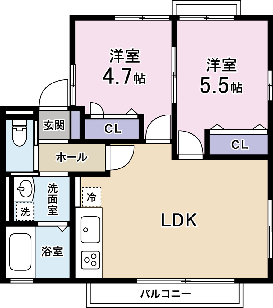 ウィン堀前Bの間取り