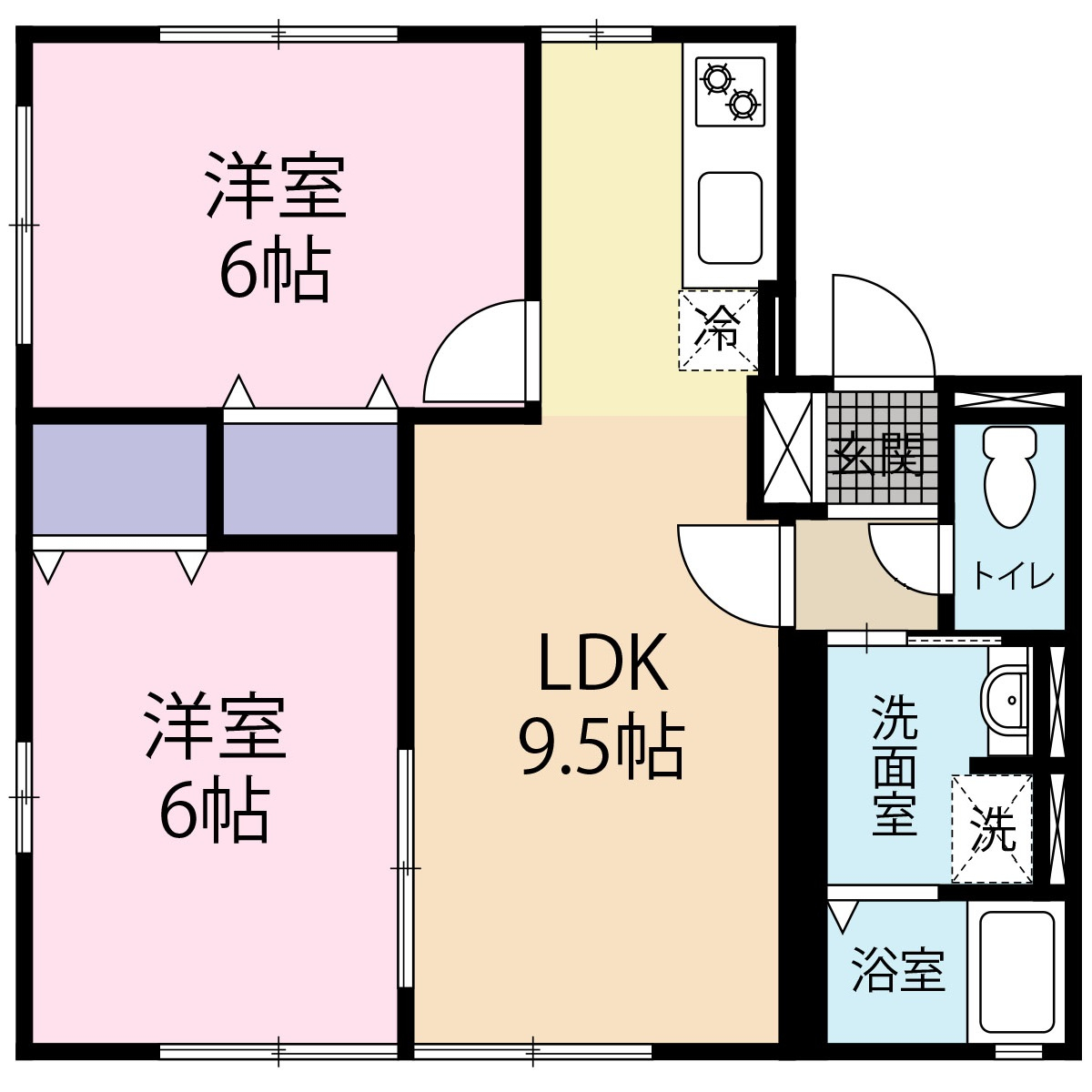メゾンド前田Bの間取り