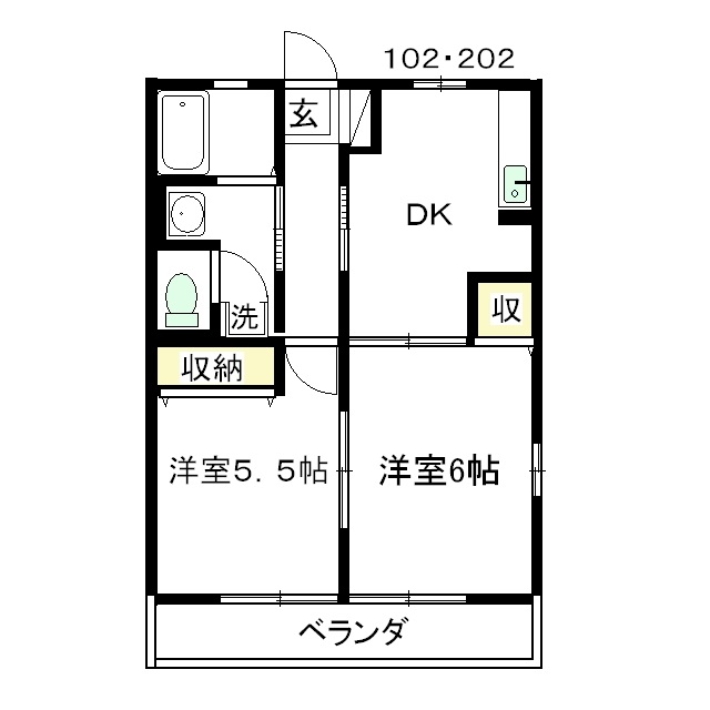 ビレッジ丸子の間取り