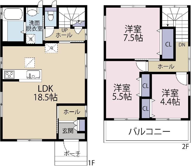 伝法戸建の間取り