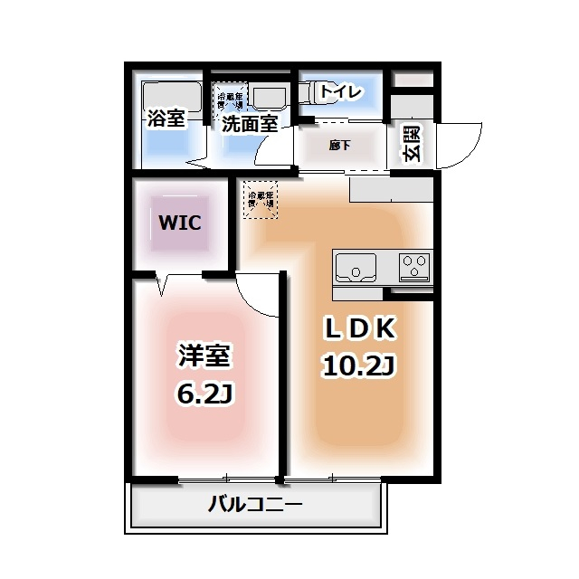 仮称HEIMMAISON中田本町Bの間取り