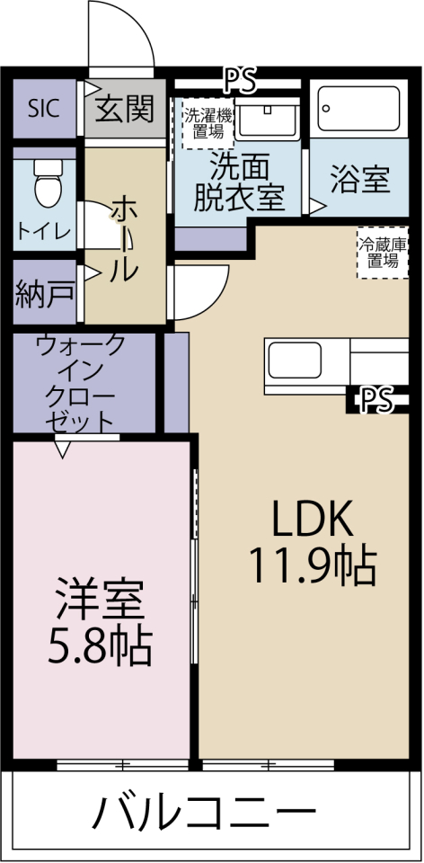 aruROOM高林の間取り