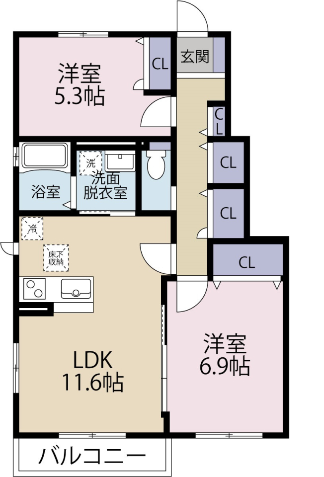 グランエスペランサ・ダイアCの間取り