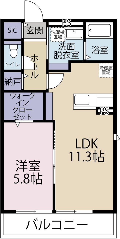 aruROOM高林の間取り