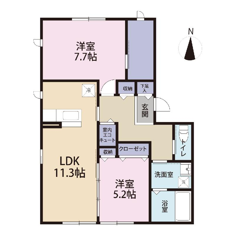 ボヌール・Sの間取り