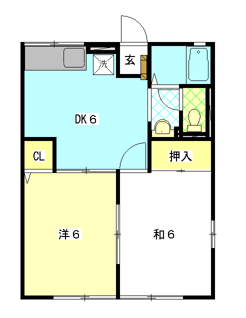 ドミール賀茂Aの間取り