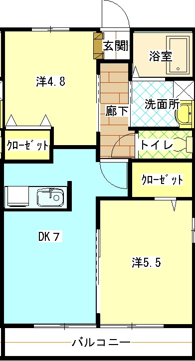 ソレイユAの間取り