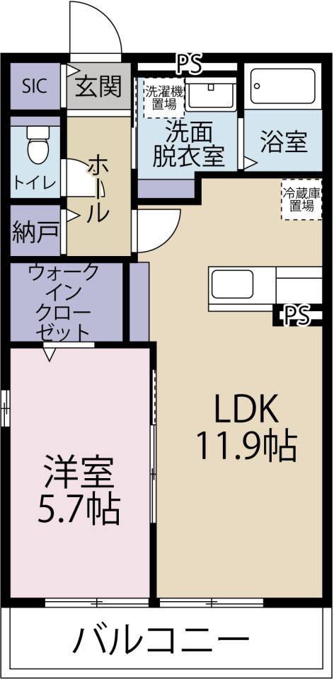 aruROOM高林の間取り