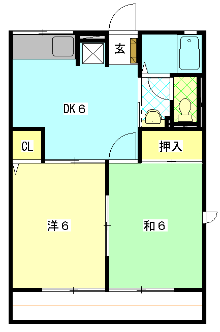 ソレイユBの間取り