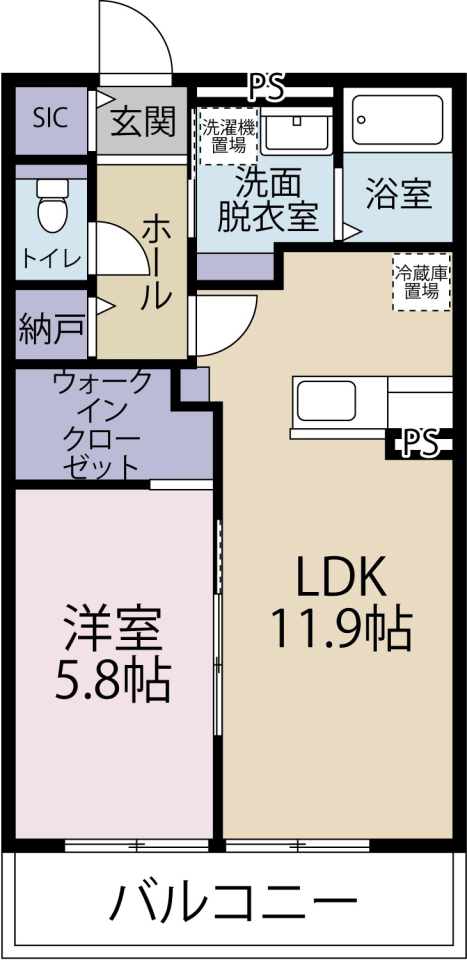 aruROOM高林の間取り