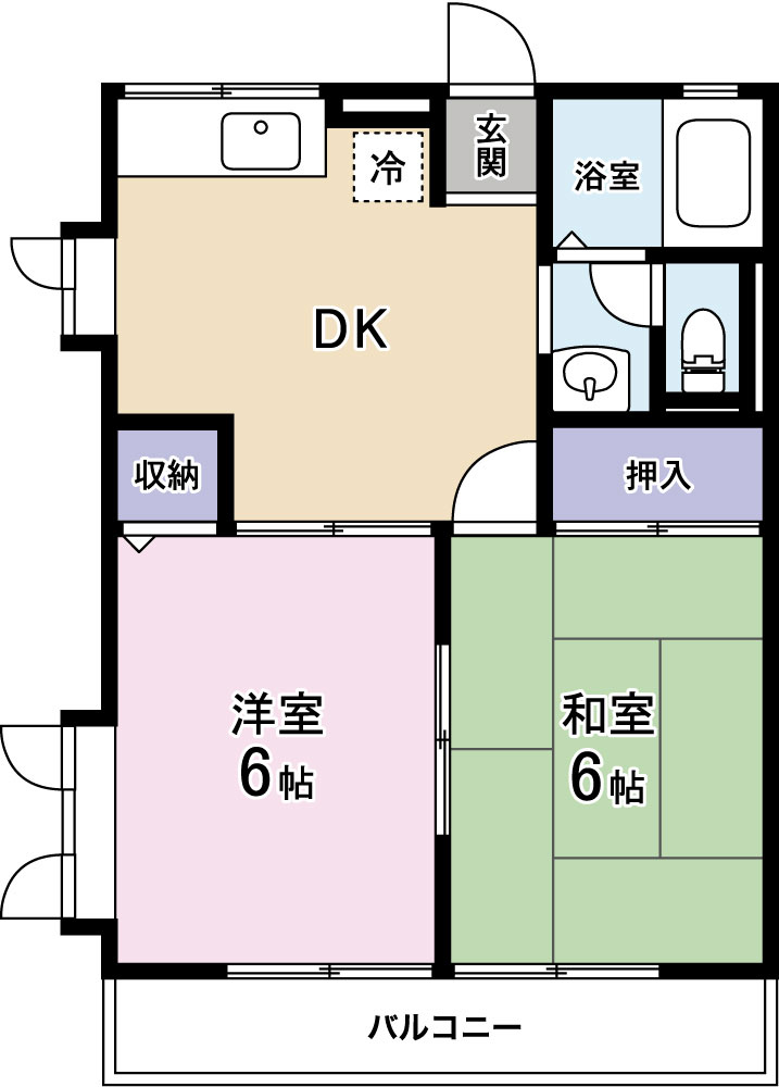 コーポタカダBの間取り