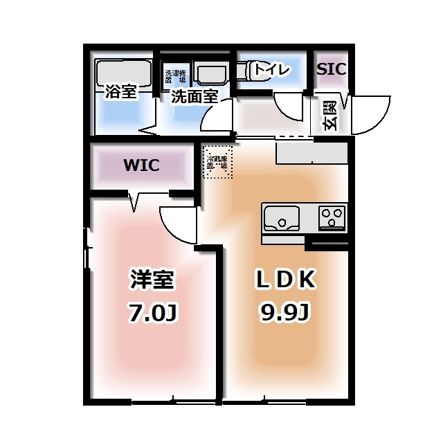 仮称HEIMMAISON中田本町Cの間取り