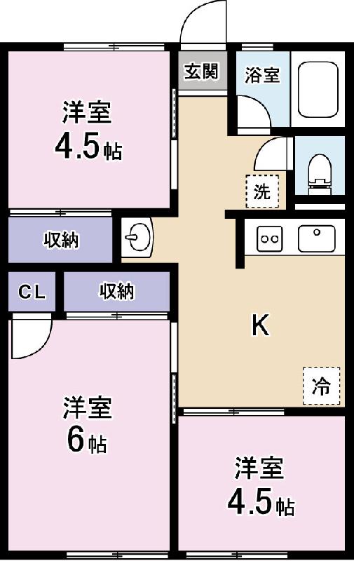 シティハイム　マトバの間取り