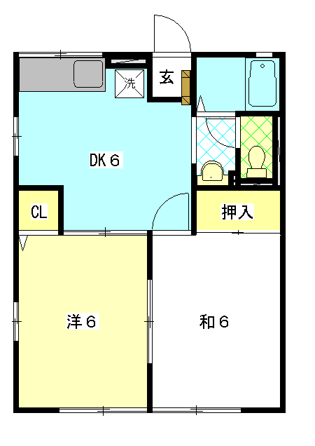 ドミール賀茂Bの間取り