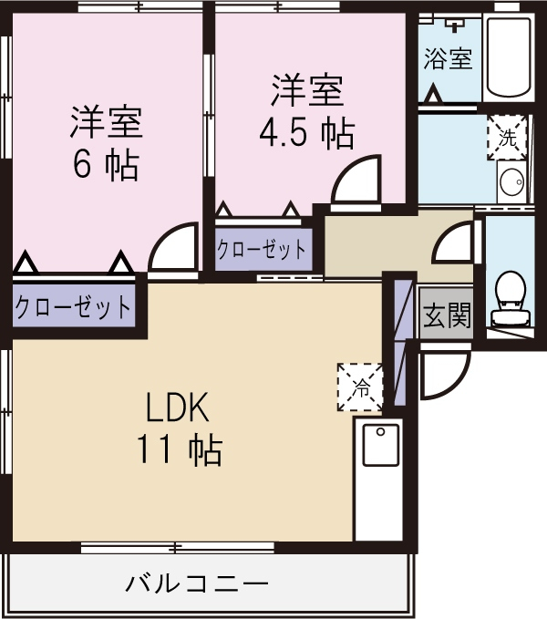 アクティブシティーAの間取り
