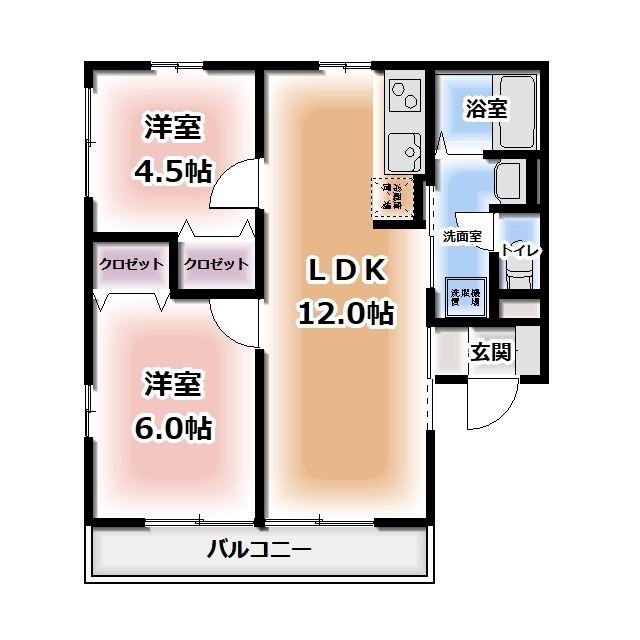 カプラBの間取り
