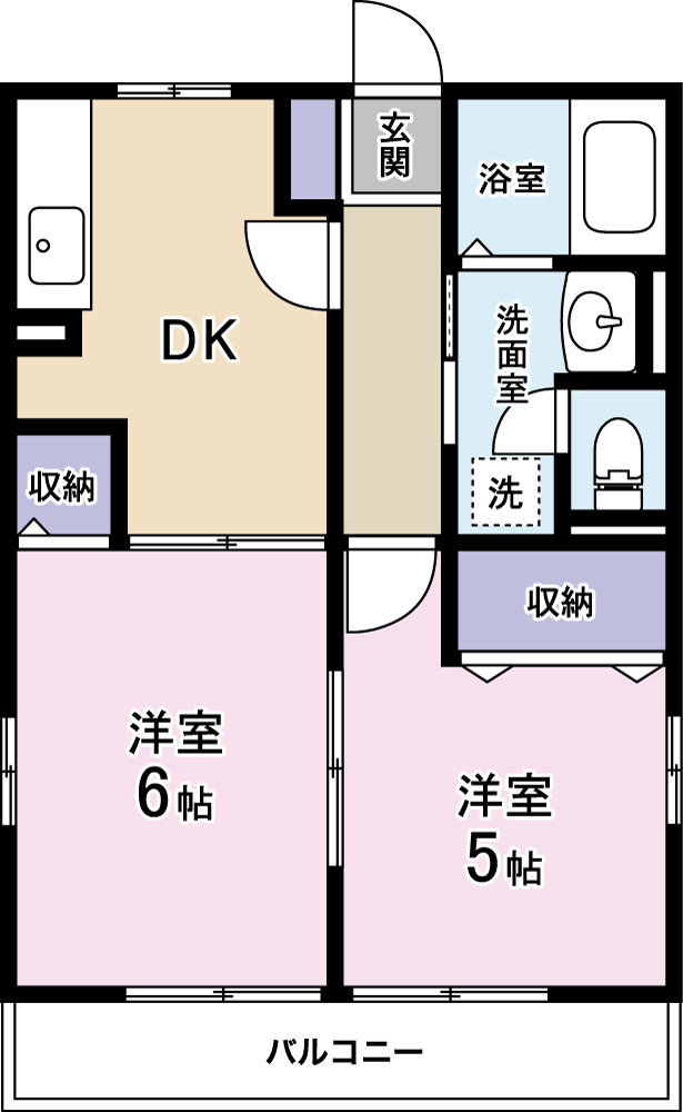 パル本市場Bの間取り