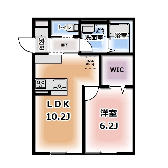 仮称HEIMMAISON中田本町Bの間取り