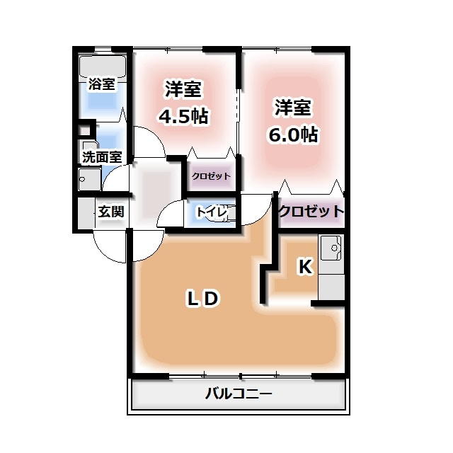 CREA OHIWAの間取り