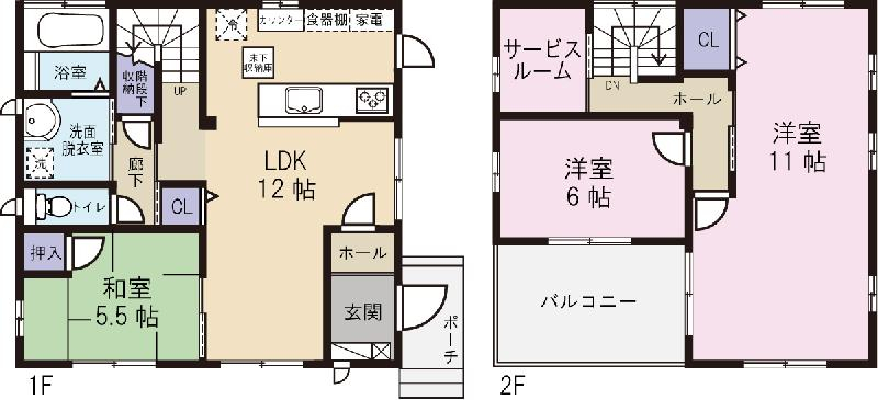 舟久保戸建の間取り